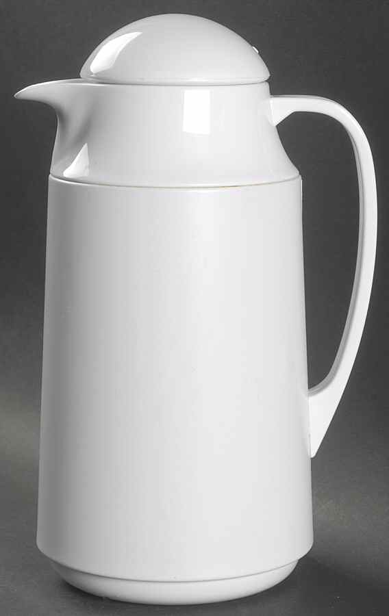 Prego White Plastic Thermos/Carafe & Lid by Corning Corelle-1