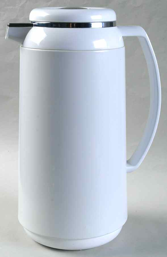 Prego White Plastic Thermos/Carafe & Lid by Corning Corelle-1