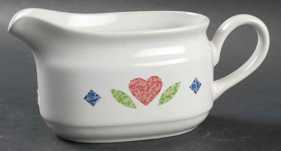 Quilt (Corelle) Gravy Boat by Corning Corelle-1