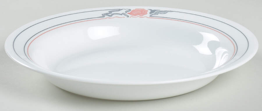 Rose Duo (Corelle) Rim Soup Bowl by Corning Corelle-1