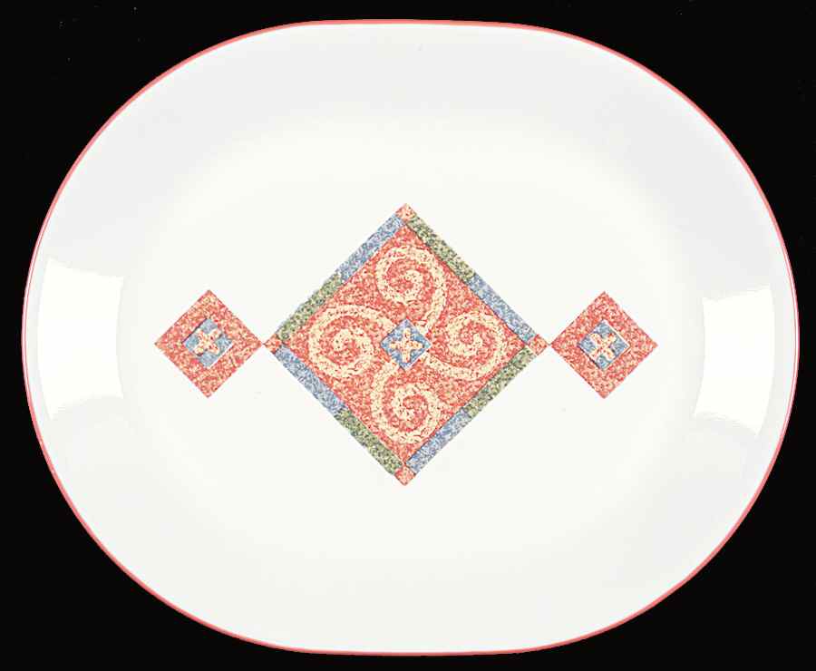 Sand Art (Corelle) 12" Oval Serving Platter by Corning Corelle-1