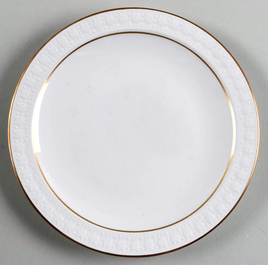 Sculptured Rim (Gold Trim, Pyroceram, Centura) Salad Plate by Corning Corelle-1