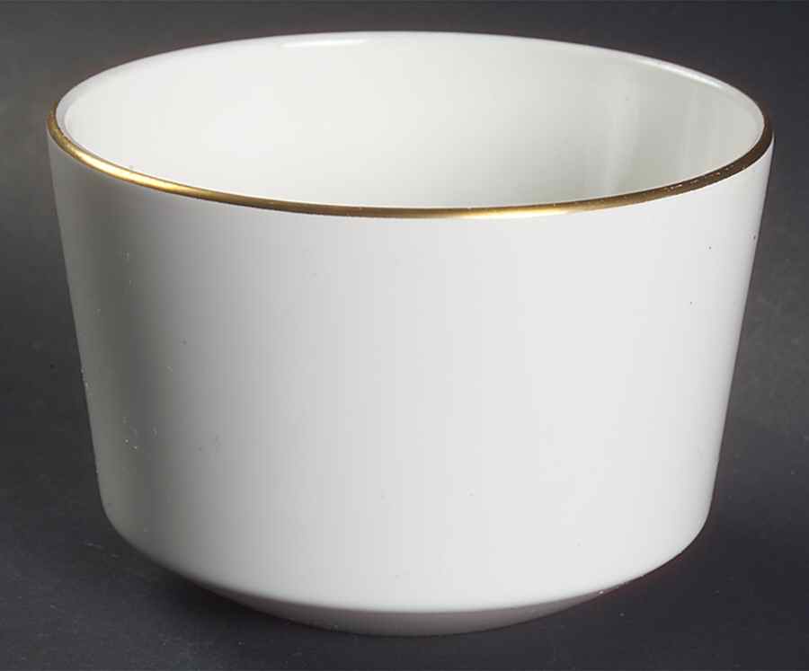 Sculptured Rim (Gold Trim, Pyroceram, Centura) Sugar Bowl No Lid by Corning Corelle-1