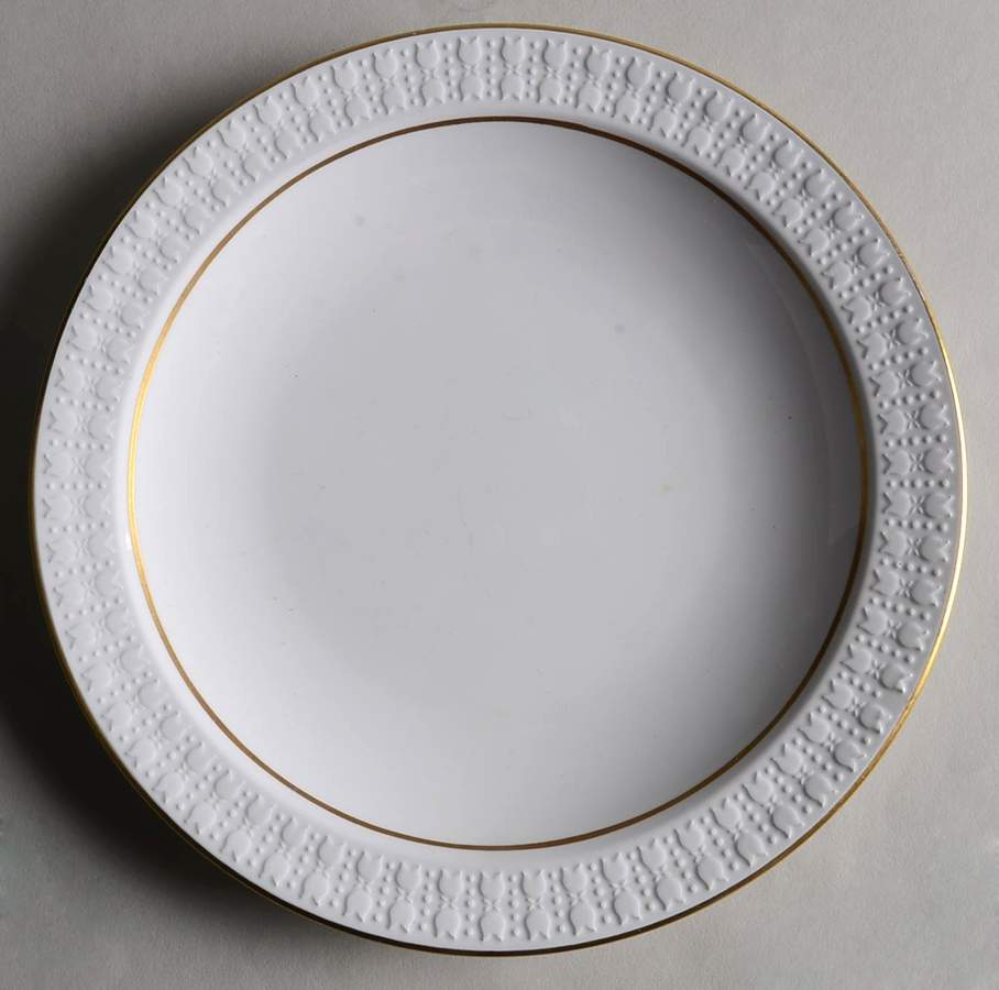 Sculptured Rim (Gold Trim, Pyroceram, Centura) Salad Plate by Corning Corelle-1