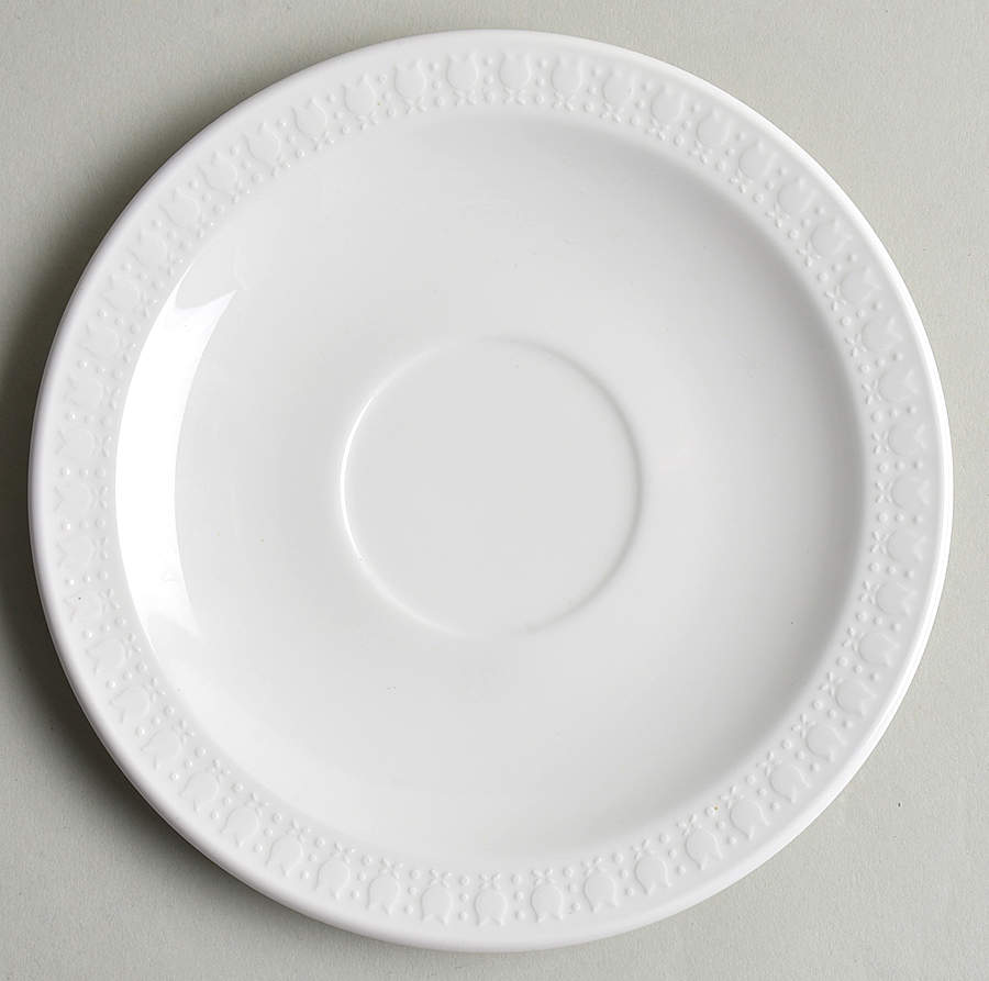 Sculptured Rim (No Trim, Pyroceram) Saucer for Flat Cup by Corning Corelle-1