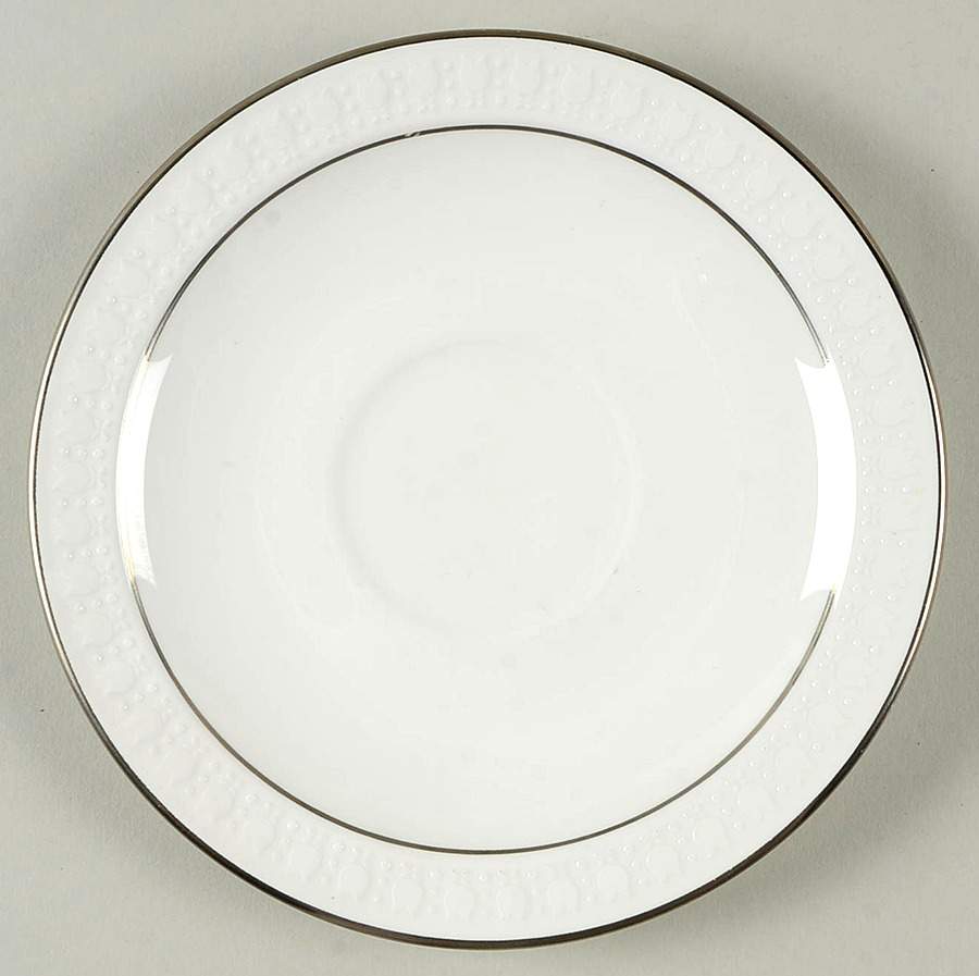 Sculptured Rim (Platinum Trim, Centura) Saucer by Corning Corelle-1