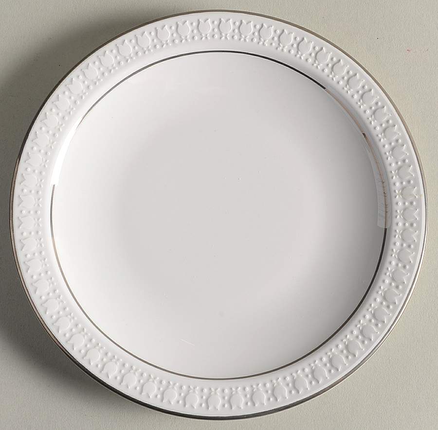 Sculptured Rim (Platinum Trim, Centura) Bread & Butter Plate by Corning Corelle-1