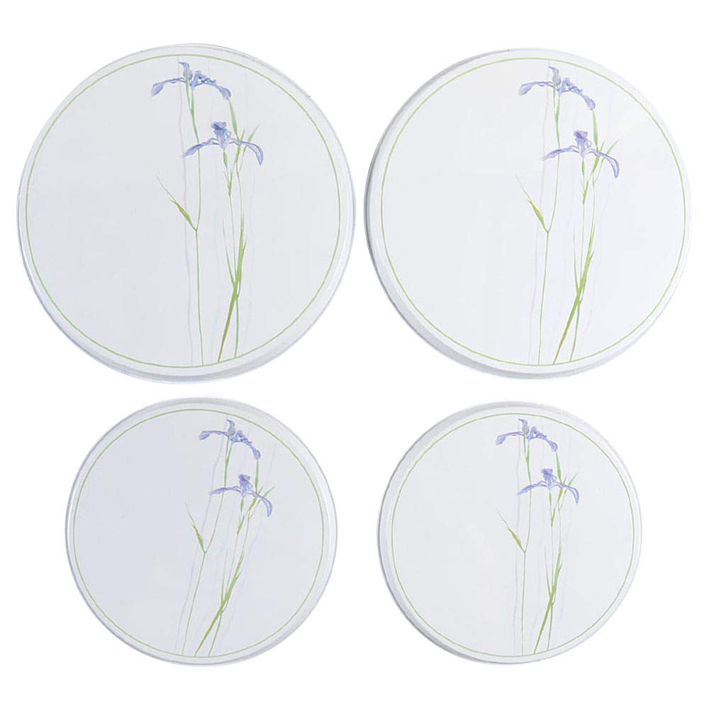 Shadow Iris (Corelle) 8" & 10" Round Stove Covers by Corning Corelle-1