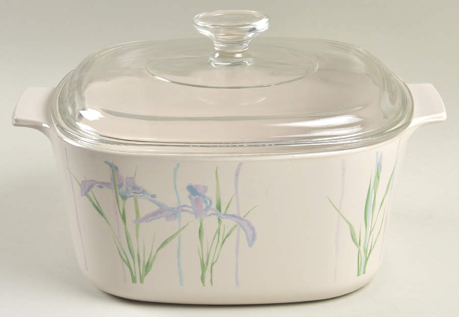 Shadow Iris (Corelle) 3 Quart Square Casserole with Lid by Corning Corelle-1