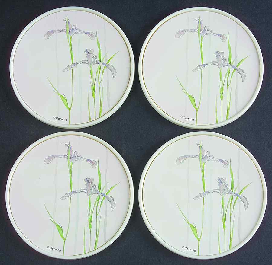Shadow Iris (Corelle) 4 Piece Coaster Set by Corning Corelle-1