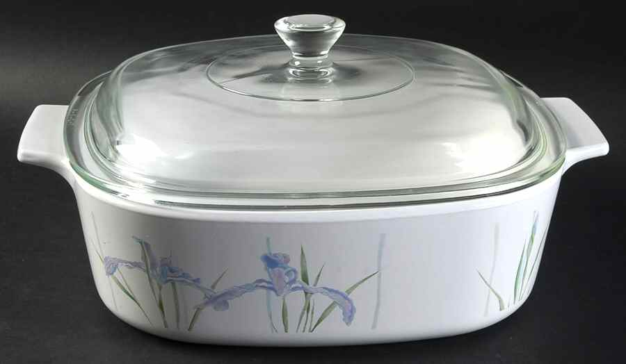 Shadow Iris (Corelle) 2 Quart Square Casserole with Lid by Corning Corelle-1