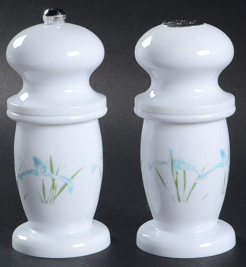 Shadow Iris (Corelle) Plastic Salt & Pepper Mill Set by Corning Corelle-1