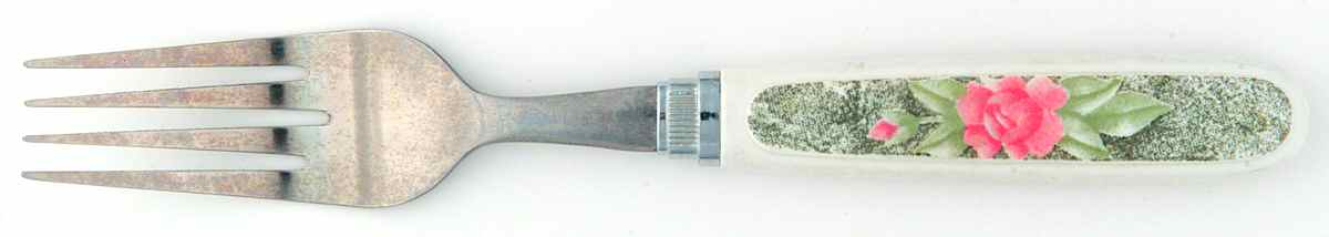 Silk and Roses (Corelle) Individual Salad Fork by Corning Corelle-1