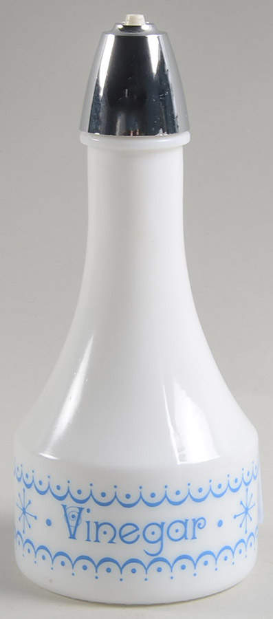 Snowflake Blue (Corelle) Vinegar Cruet with Shaker Top by Corning Corelle-1