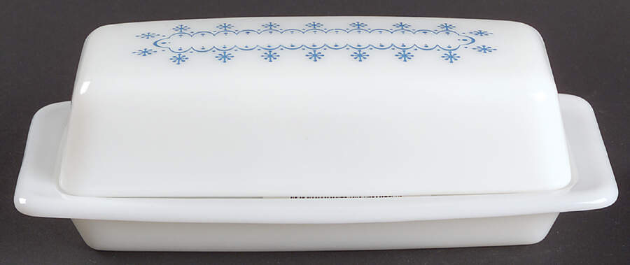 Snowflake Blue (Corelle) 1/4 Lb Covered Butter by Corning Corelle-1