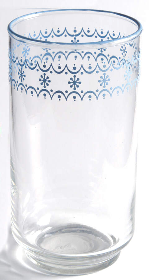 Snowflake Blue (Corelle) 10 Oz Glassware Tumbler by Corning Corelle-1