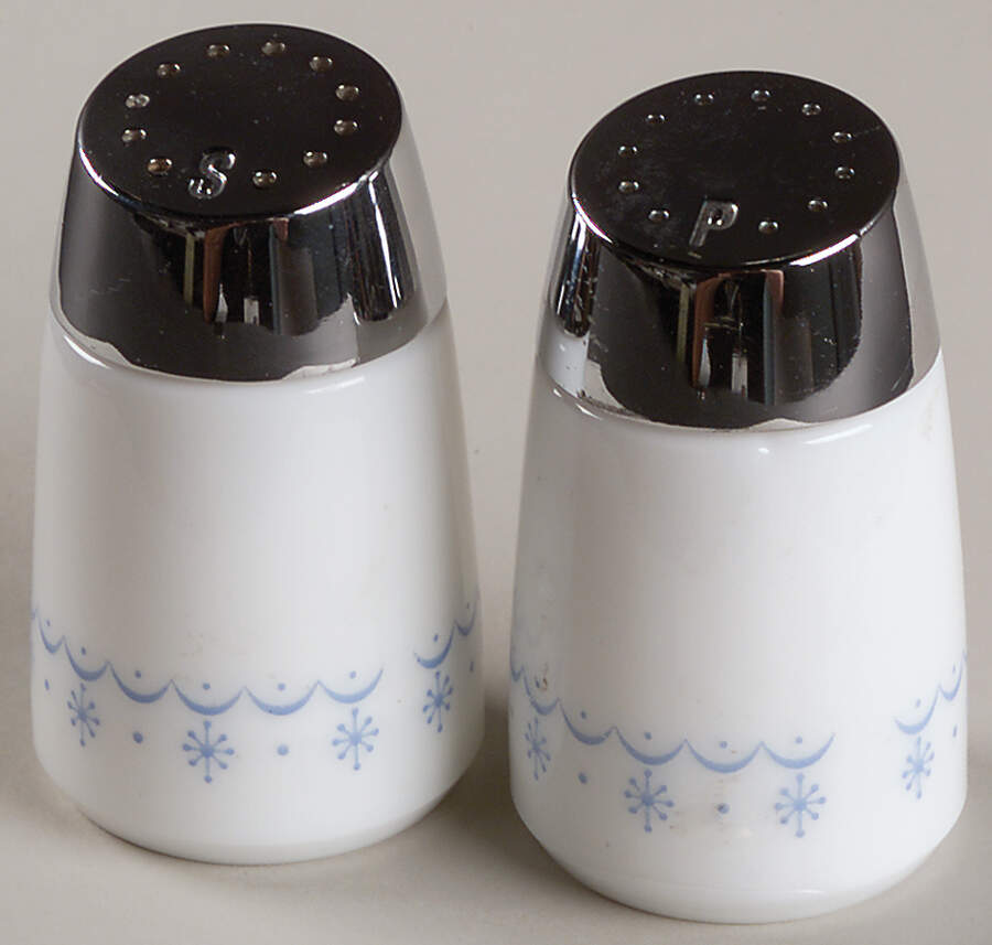 Snowflake Blue (Corelle) Salt & Pepper Set by Corning Corelle-1