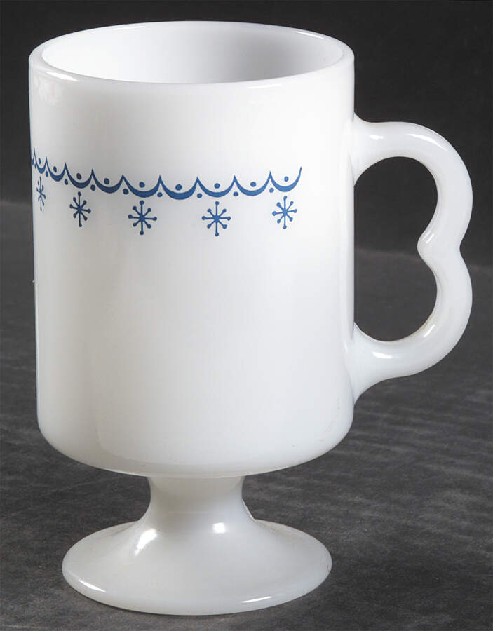 Snowflake Blue (Corelle) Footed Mug by Corning Corelle-1