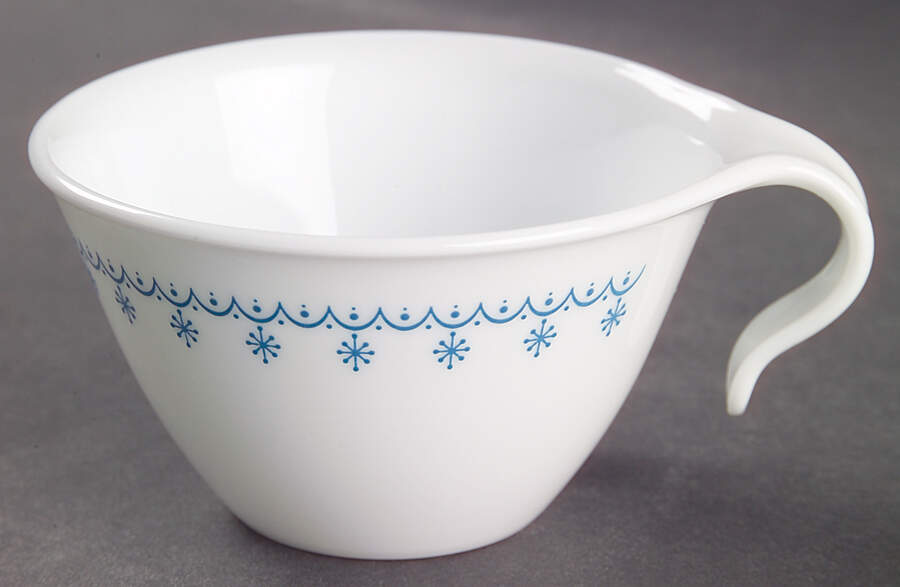 Snowflake Blue (Corelle) Flat Cup by Corning Corelle-1