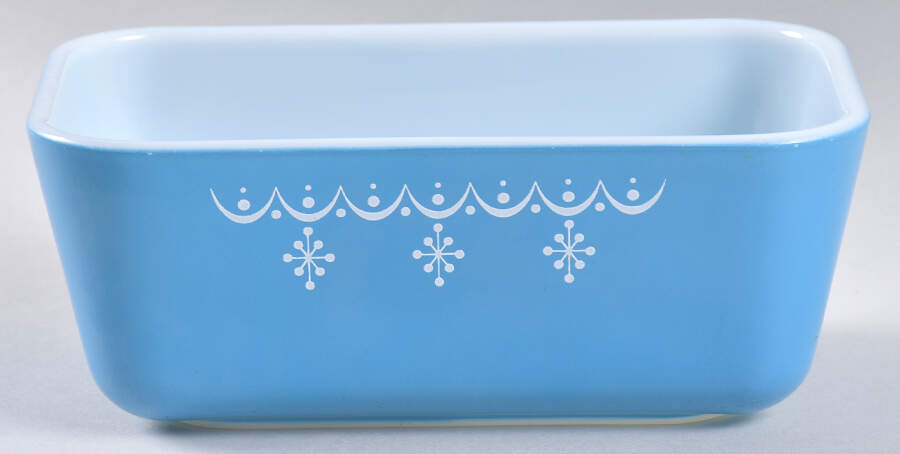 Snowflake Blue (Corelle) Medium Refrigerator Jar No Lid by Corning Corelle-1