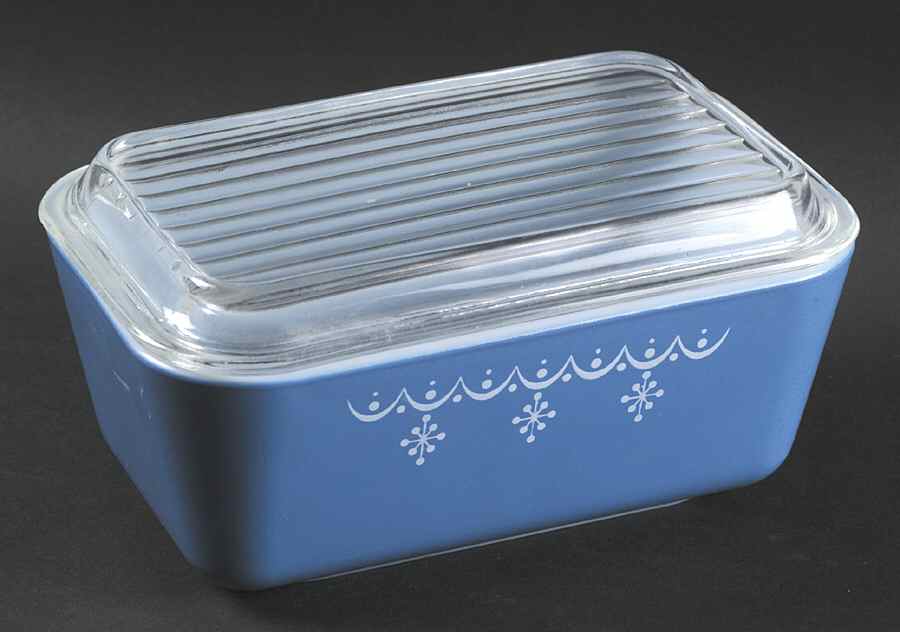 Snowflake Blue (Corelle) Medium Refrigerator Jar & Lid by Corning Corelle-1