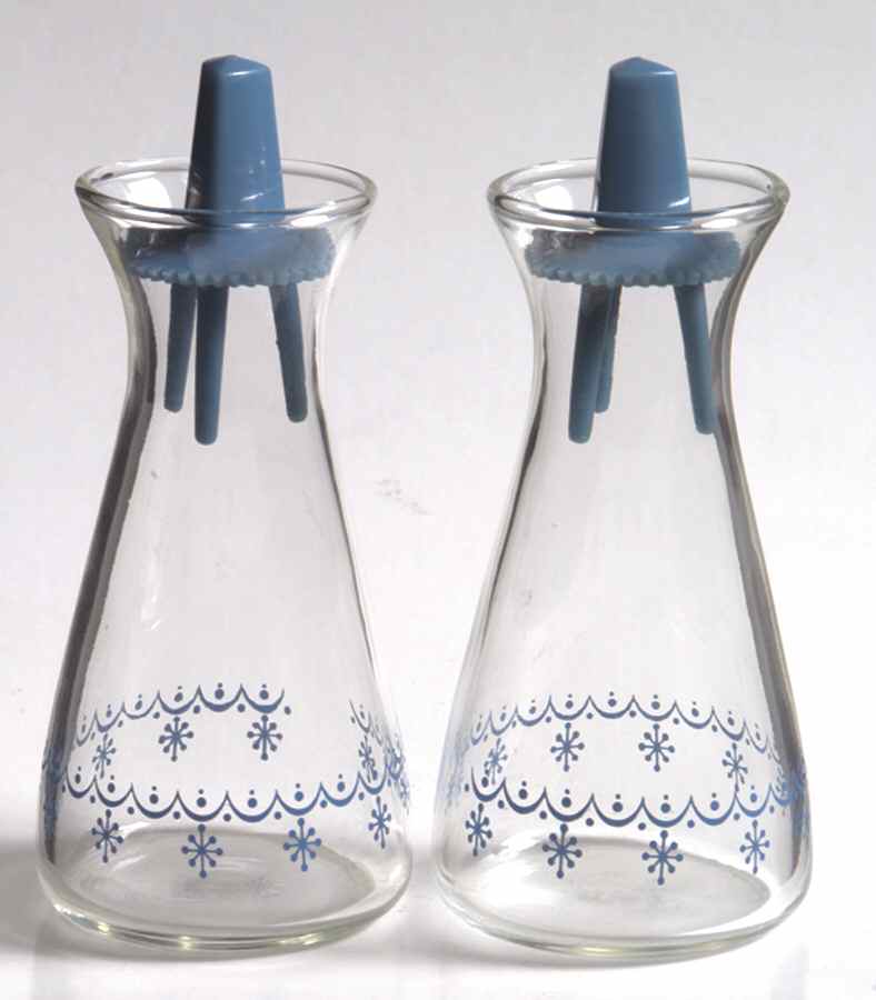 Snowflake Blue (Corelle) Glassware Salt and Pepper Set by Corning Corelle-1