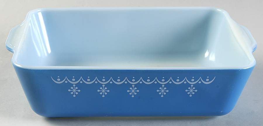 Snowflake Blue (Corelle) Large Refrigerator Jar No Lid by Corning Corelle-1
