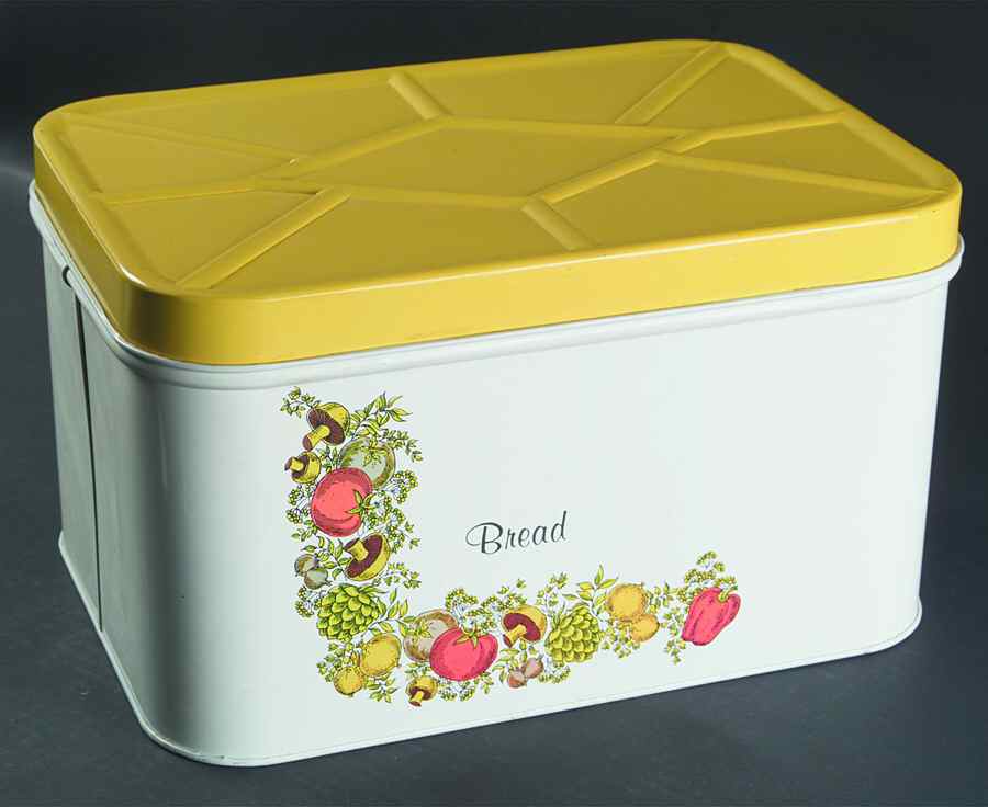 Spice of Life (Centura) Metal Bread Box by Corning Corelle-1