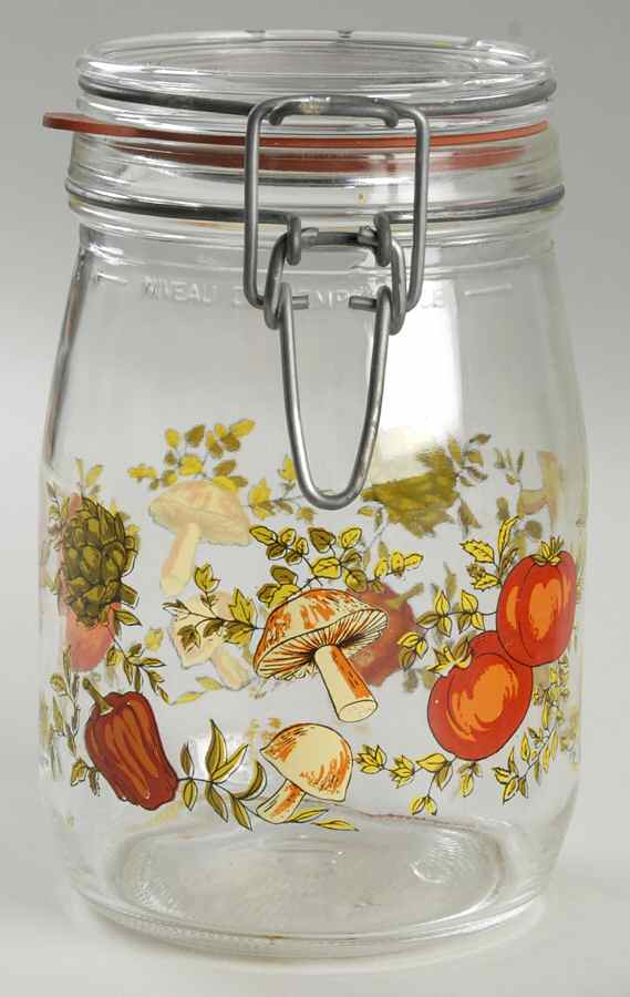 Spice of Life (Corelle) 6" Glassware Canister with Hinged Lid by Corning Corelle-1