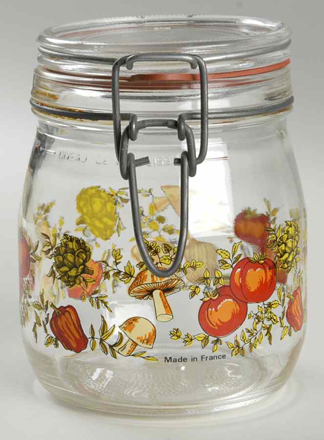 Spice of Life (Corelle) 5" Glassware Canister with Hinged Lid by Corning Corelle-1