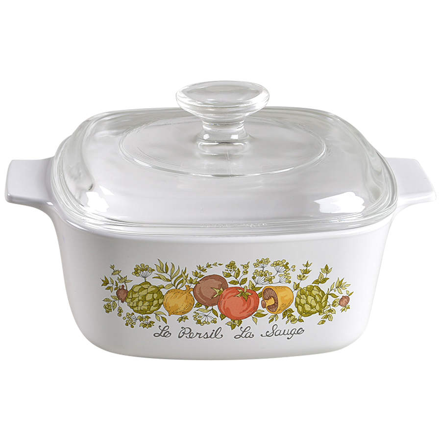 Spice of Life (Centura) 1.5 Quart Square Casserole with Lid by Corning Corelle-1