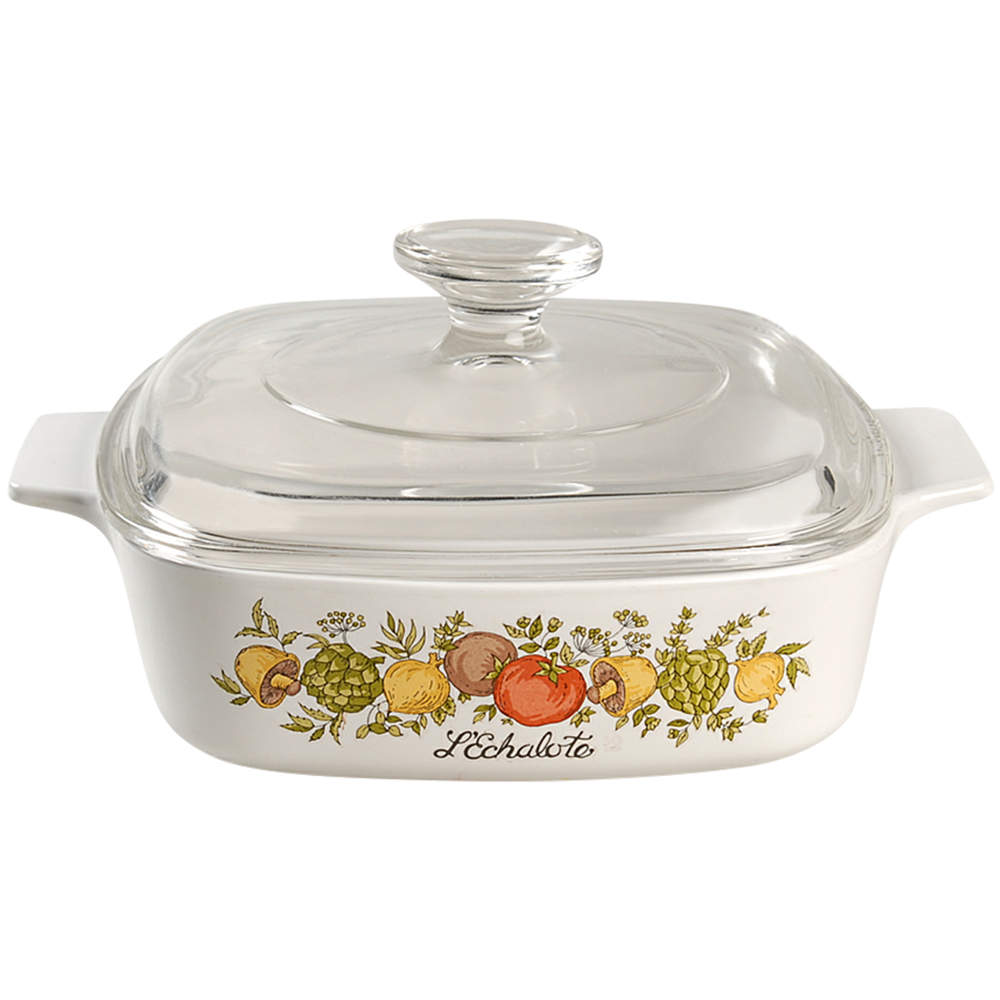 Spice of Life (Centura) 1 Quart Square Casserole with Lid by Corning Corelle-1