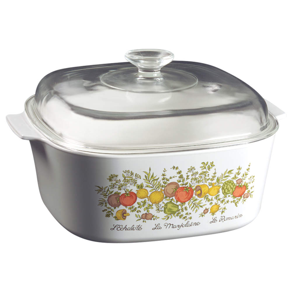 Spice of Life (Centura) 5 Quart Square Casserole with Glass Lid by Corning Corelle-1