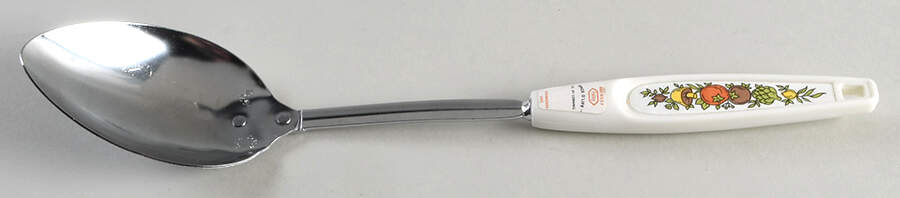 Spice of Life (Centura) Metal Slotted Spoon with Plastic Handle by Corning Corelle-1