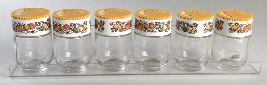 Spice of Life (Centura) Spice Jar Set with Plastic Rack by Corning Corelle-1