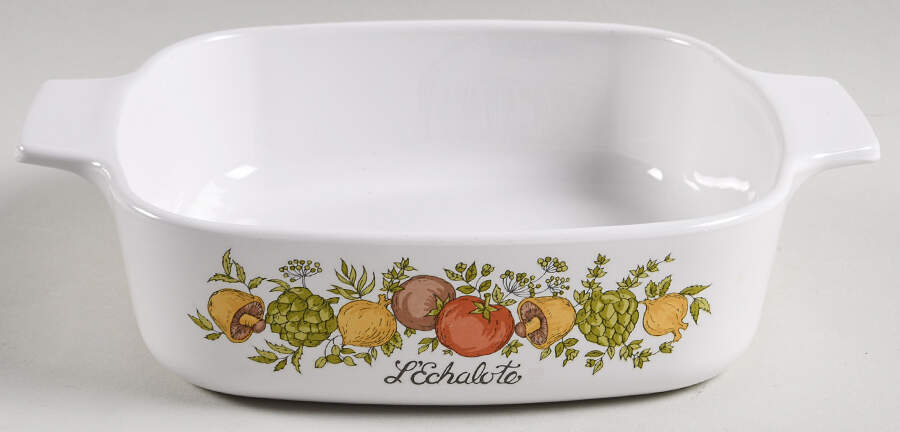 Spice of Life (Centura) 1 Quart Square Casserole No Lid by Corning Corelle-1