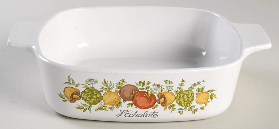 Spice of Life (Centura) 1 Quart Square Casserole No Lid by Corning Corelle-1