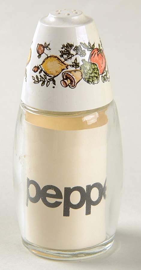 Spice of Life (Centura) Glassware Pepper Shaker & Lid by Corning Corelle-1