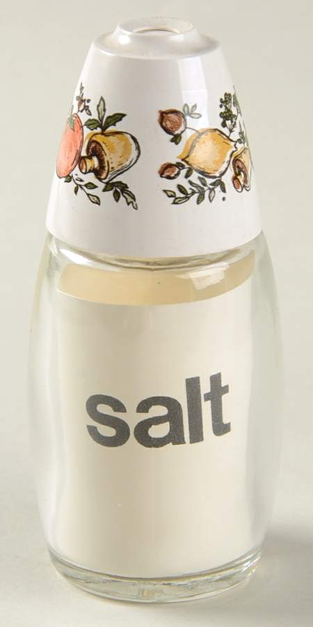 Spice of Life (Centura) Glassware Salt Shaker & Lid by Corning Corelle-1