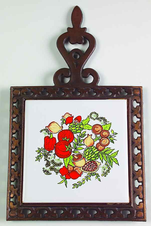 Spice of Life (Centura) Metal Frame Square Trivet by Corning Corelle-1