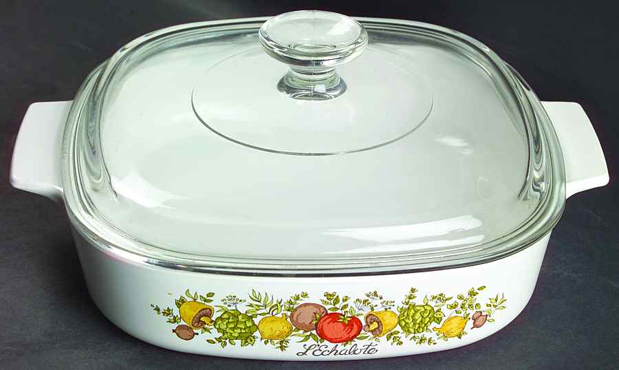 Spice of Life (Centura) 1.5 Quart Square Casserole with Lid by Corning Corelle-1