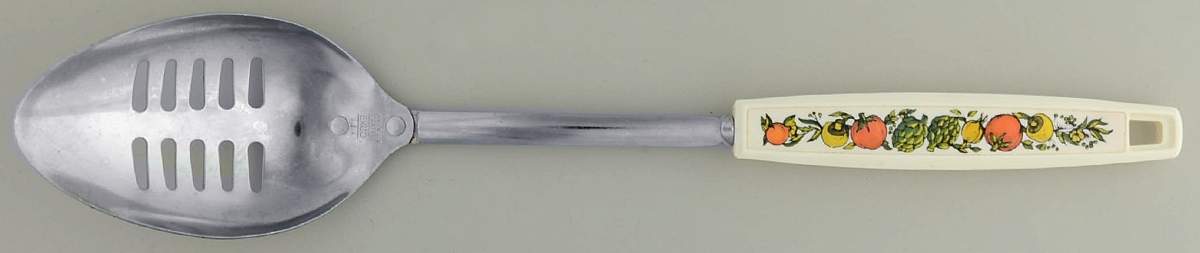 Spice of Life (Centura) Metal Slotted Spoon with Plastic Handle by Corning Corelle-1