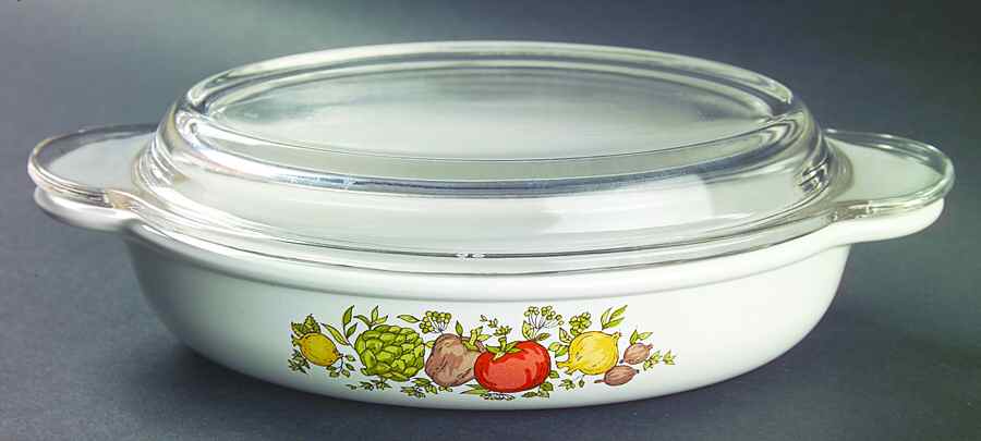 Spice of Life (Centura) 14 Oz Glass Casserette & Lid by Corning Corelle-1