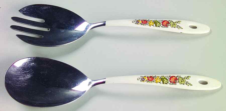 Spice of Life (Centura) (2 Piece) Salad Set with Stainless Bowl by Corning Corelle-1