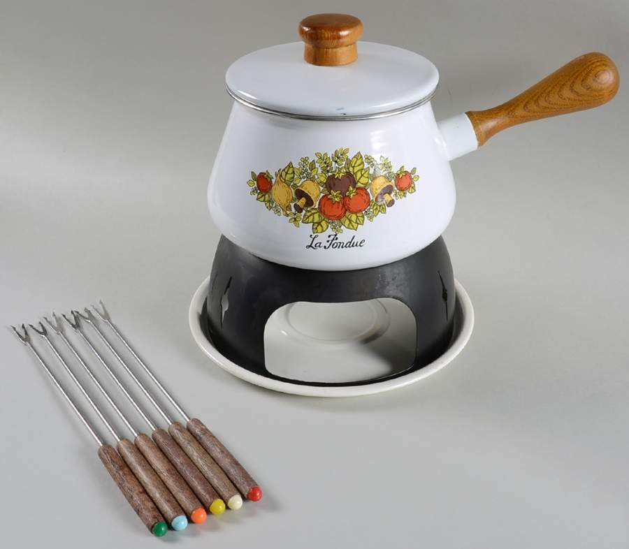 Spice of Life (Centura) Fondue 10 Piece (Pot, Forks & Stand) by Corning Corelle-1