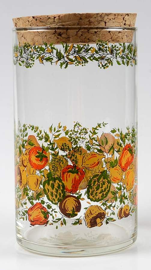 Spice of Life (Centura) 6" Glassware Storage Jar & Lid by Corning Corelle-1