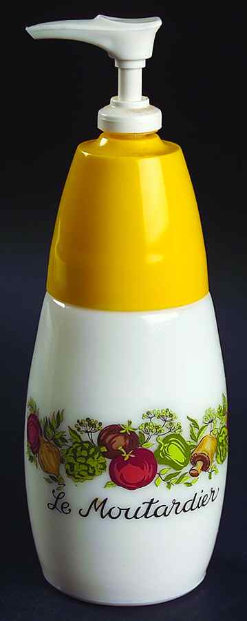 Spice of Life (Centura) Mustard Dispenser with Plastic Lid by Corning Corelle-1