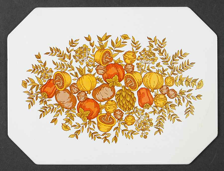 Spice of Life (Centura) 10" Rectangular Hot Mat,Cardboard Back by Corning Corelle-1
