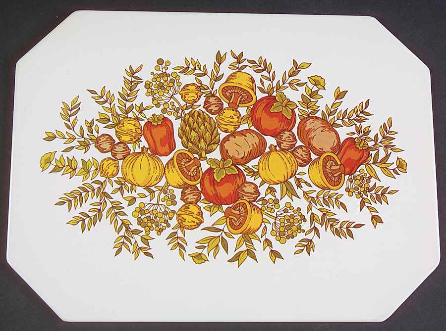 Spice of Life (Centura) 8" Rectangular Hot Mat,Cardboard Back by Corning Corelle-1