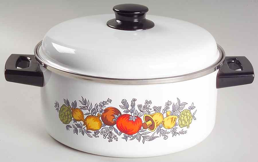 Spice of Life (Centura) 4 Quart Metal Covered Casserole by Corning Corelle-1